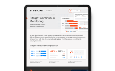 Bitsight continuous monitoring datasheet